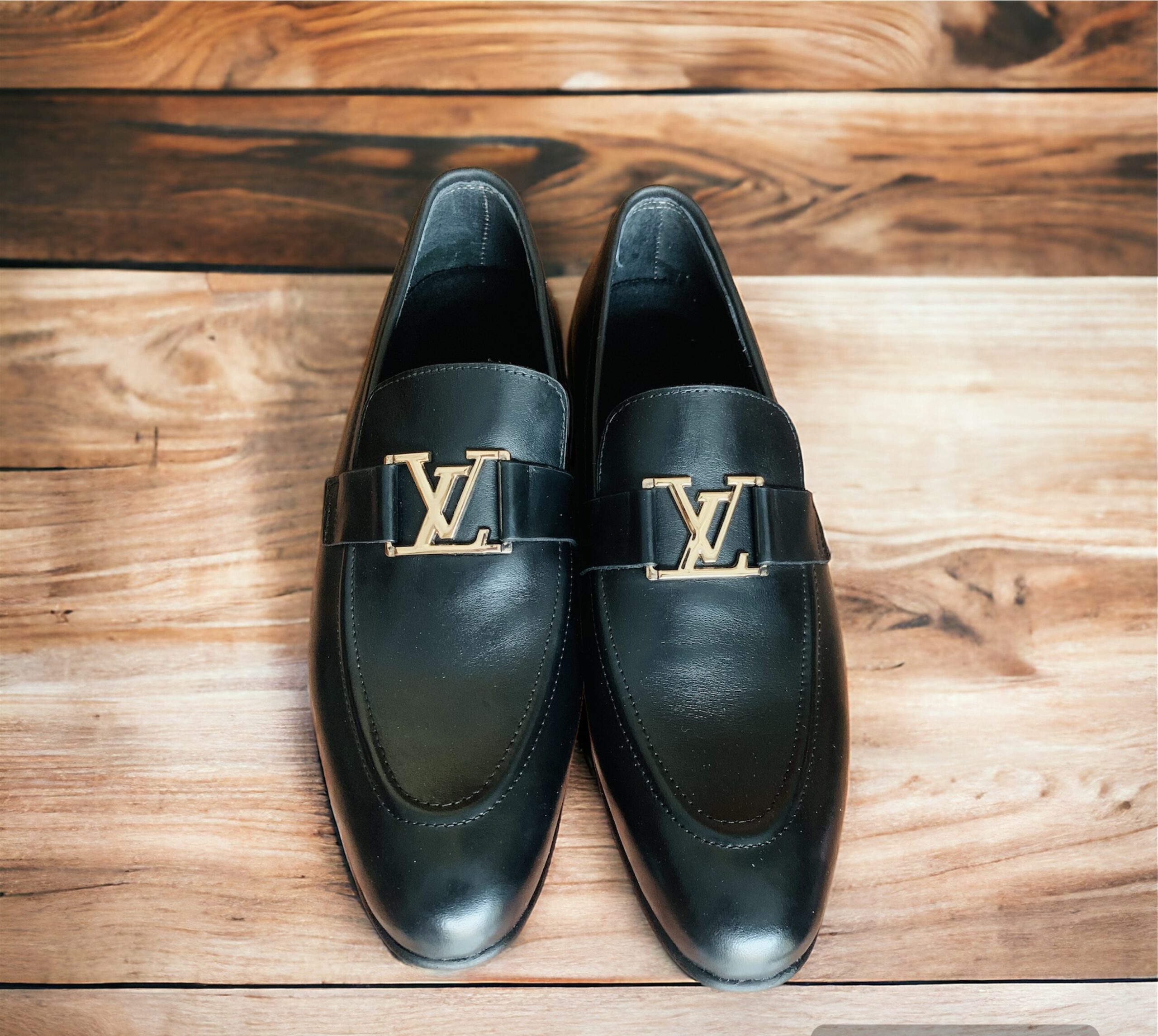 BLACK LV SHOES | HANDMADE SHOES - VIVID VAULT